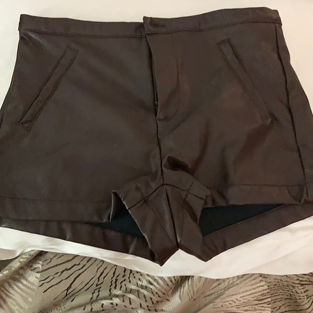 Uniq Faux Leather Shorts Size M
